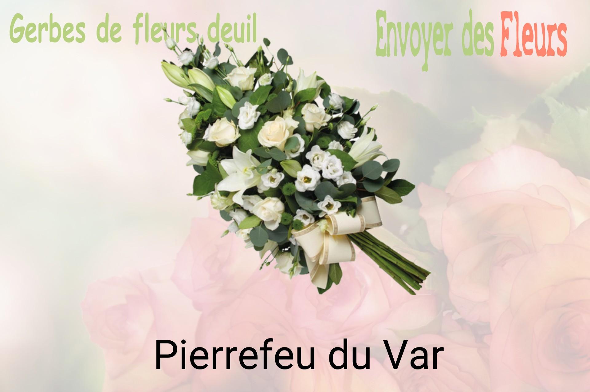 Gerbe de fleurs de deuil livrée à Pierrefeu-du-Var
